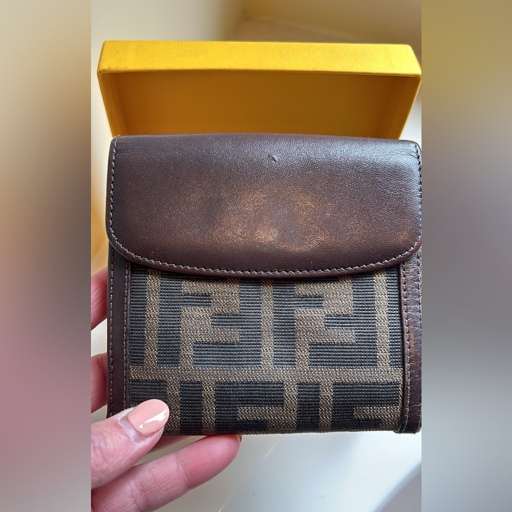 Vintage Fendi Brown Zucca Wallet
